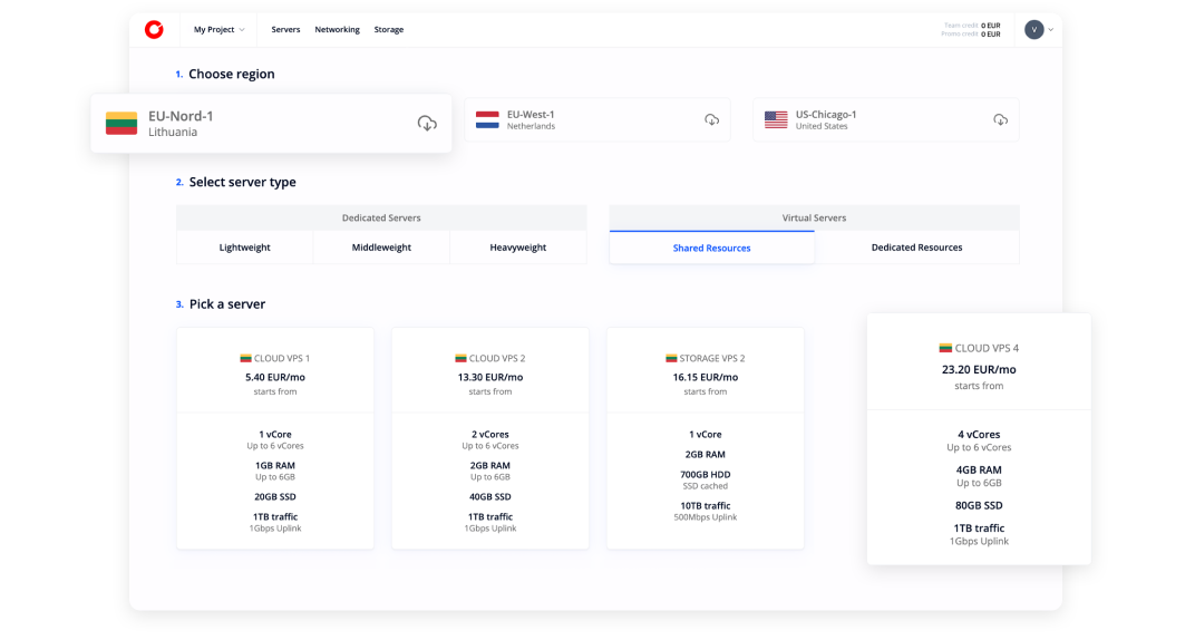 Cherry Servers Portal preview