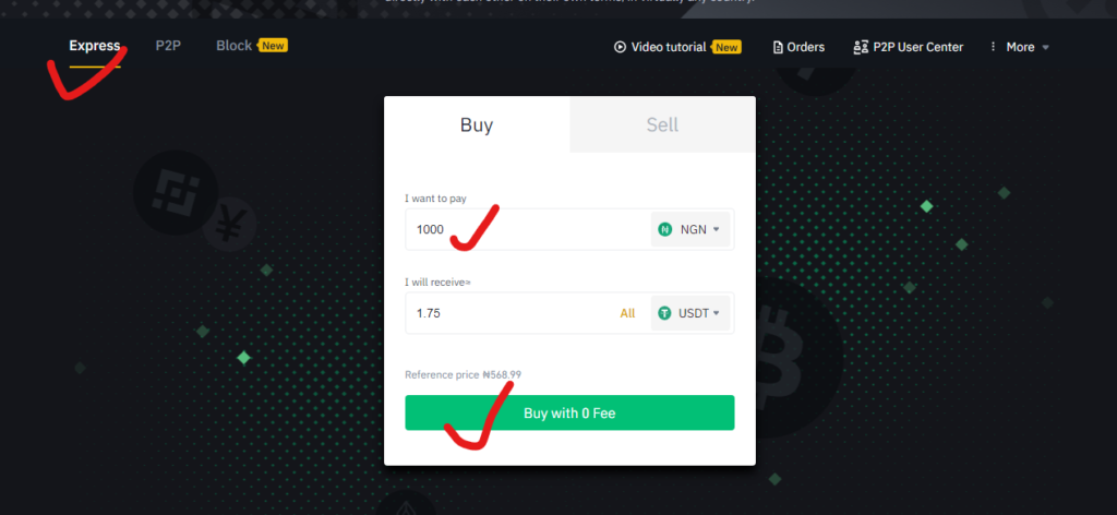 binance p2p express trading