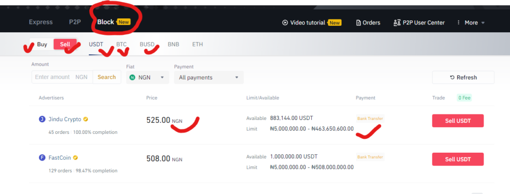 binance p2p block trading